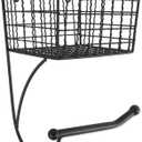 DII Rustic Farmhouse Bathroom Dcor, Metal Storage, Toilet Paper Holder, Black