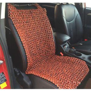 Wood Beaded Auto Car Front Seat Cover,Natural Rosewood Wooden Bead Cool Refreshing Back Massaging Comfort Cushion Mat,Premium Quality Universal for Car Truck on Summer