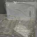 Buruis Dish Drying Rack for Kitchen Countertop, Large Capacity Gold Stainless Steel Dish Drainer with Anti-Slip Rubber Feet, Removable Drain Board and Utensil Holder (White Tray)