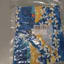 Family Hawaiian Matching Outfits Father Son Matching Shirts Tropical Flower Short Sleeve Button Down Tops (Blue)