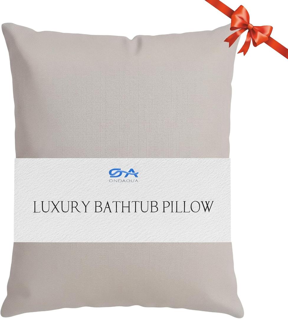 Luxury Bathtub Pillow, Skin-Friendly Cushion, Support Back, Neck & Head, Non-Slip, Adjustable Thickness, Washable & Quick-Drying - Ideal for Home Spa Days