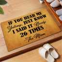 Funny Welcome Doormats for Entrance Way Indoor If You Hear Me Yelling Just Know I Said Nicely 26 Times Personalized Kitchen Rugs and Mats With Anti-Slip Rubber Back Novelty Gift Mat(23.7 X 15.9 in)