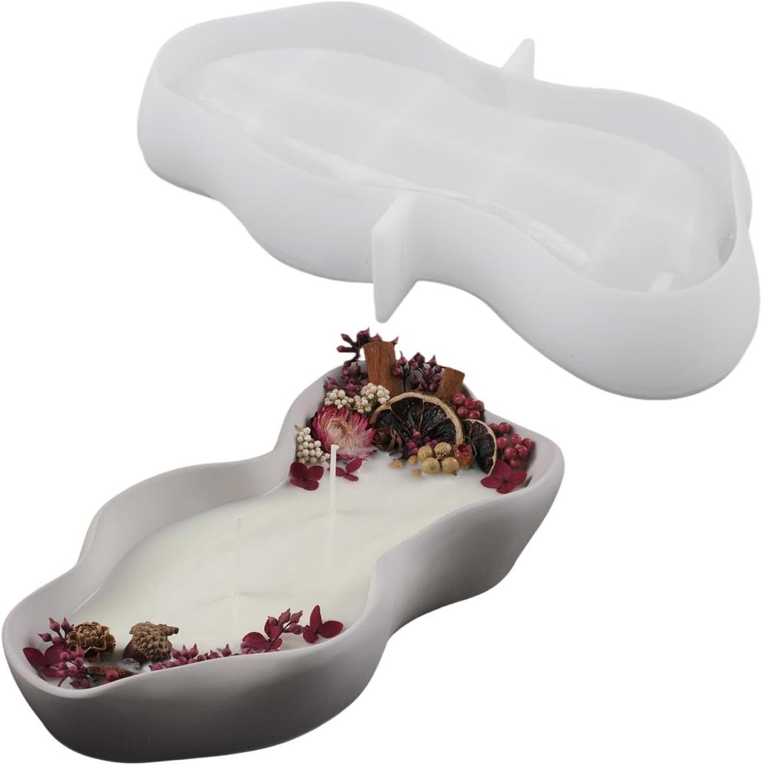 Irregular Storage Bowl Candle Vessel Silicone Mold Succulent Flower Pot Planter Concrete Mold Plaster Cement Clay Resin Mould