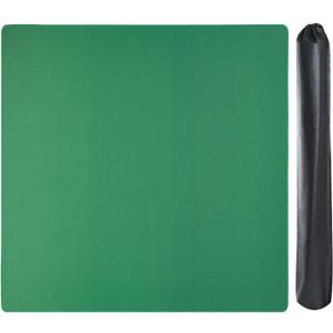 Mahjong Mat with 3 Dice, Anti Slip and Noise Reduction Table Cover for Mahjong, Poker, Card, Board & Tile Games (Green, 31.5 inches)