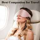 3D Eye Mask Sleep Mask for Men & Women, 100% Pressure-Free & Light Block-Out Eye Mask for Sleep with Easy Adjustable Strap, Night Eye Cover for Travel, Pink