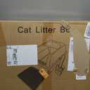 Prodigen Stainless Steel Cat Litter Box with Lid High Wall Sides Enclosure, Non-Sticky, Anti-Leakage, Easy Cleaning, with Cat Mat & Metal Scoop, 19.6" L x 14" W x 12" H