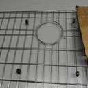 iPEGTOP Sink Rack for Bottom of Sink, Stainless Steel Sink Protector 28-3/4" x 15-3/4" with Rear Drain, Sink Grid Grate with Hole Cover for Kitchen Sink Single Bowl, One-Piece