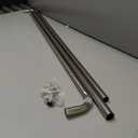 Curtain Rods for Windows 84 to 120 Inches, 1 Inch Diameter Metal Wrap Around Window Curtain Rod with Brackets, Brushed Nickel