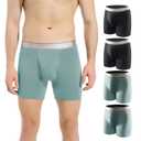 Carer Mens Incontinence Underwear Washable 150ml Absorbent Leak Proof Underwear for Men Bladder Leak with Front Fly Reusable Mens Urinary Incontinence Boxer Briefs 4pk XL (2 Black/2 Blue)