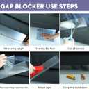 RowinsyDD 8 Pack Toy Blocker for Furniture, Clear Under Couch Blocker, Stop Things Going Under Sofa or Bed, 16" L x 3.2" H, Adjustable Gap Bumper for Furniture with Strong Tape