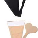 DOITOOL 2pcs Nude Thong, Invisible Strapless Panties, Seamless Women Underwear, Cotton, Assorted Colors (L)