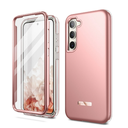 Suritch Cell Phone Case for Samsung Galaxy S23 Plus with Built-in Screen Protector and Dual-Layer Protection, Rugged Full Body Shockproof Protective Cover, ( Rose Gold )