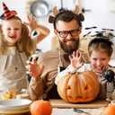 Bull Horns Headband, Bull Ear Headband With Tail Bow Tie Funny Cosplay Party Halloween Ox Costume Accessories Halloween Party Props for Kids Adults (Brown)