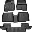 Binmotor-All Weather Floor Mats Custom Set for Ford Explorer 7 Seat 2015-2019, Heavy Duty TPE Car Floor Liners Explorer Accessories