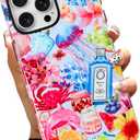 Gukalong Magnetic Case for iPhone 16 Pro Max 6.9 Inch Ocean Collage Coral Reefs Jellyfish Summer Aesthetic Phone Cover Dual Layers Heavy Duty Shockproof Protective Anti-Scratch Case for Women Men
