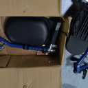 Drive Medical Blue Streak Lightweight Foldable Wheelchair - Enhanced Mobility Support - Durable Construction - Padded Comfort - Swing-Away Leg Rests - Desk Arms - Blue/Black - 20 Inch Seat