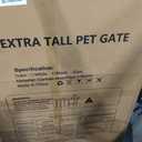51'' Extra Tall Cat Gate Barrier for Doorways Hallways, Pressure Mounted Pet Dog Gates Ajustable Auto Close, Cat Fence Indoor Climb Proof 30-41'' Wide (Black)