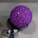 Novelty Lights LED 7.5in 100 Light Starlight Sphere, Purple, Large Ornament Ball Light, 5ft Hanging Cord with S Hook, 12ft Power Cord with Stackable Plug, Commercial Grade