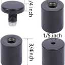 Osring 3/4 x 1 Inch Sign Standoffs Hardware 16 Pack, Stainless Steel Screw Standoffs Wall Mounting Signage Holder for Acrylic Board, Glass Panel and Plexiglass Picture, Black