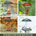 Kingsyard 11.5" Metal Weather Protective Dome, Hanging Squirrel Baffle for Outdoor Bird Feeders, Heavy-Duty Rain Guard Cover, Chew-Proof & Rustproof, Green