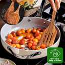 Natural Teak Kitchen Cooking Utensil Set with Holder, Wooden Spoons for Cooking, 10PCS Cooking Spatulas Set with Spoon Rest, Wooden Utensil Set for Nonstick Cookware Sturdy & Lightweight