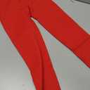 SUUKSESS Women 2 Piece Workout Sets Hidden Scrunch Hip Lifting Seamless Leggings Long Sleeve Yoga Crop Tops (Medium, Red)