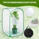 Gilprop 2 Pack Mesh Plant Covers 35 x 35 x 59 Inch Tomato Crop Netting Cage Garden Tents for Plant Protection from Insects Animals Outdoor Tall Crop Cage for Fruit, Vegetables, Flowers and Herbs