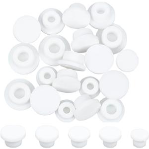GORGECRAFT 20PCS 5 Sizes White Rubber Bottle Stopper Bottle Seal Plug Reusable Replacement Silicone Salt and Pepper Shaker Stopper Plug Cylinder Heads Fit for 15mm 16mm 18mm 19mm 20mm