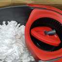 O-Cedar EasyWring Microfiber Spin Mop & Bucket Floor Cleaning System + 2 Extra Refills, Red/Gray
