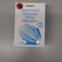 Wine2Go Diamond Silicone Wine Glasses 9oz, 2 Pack