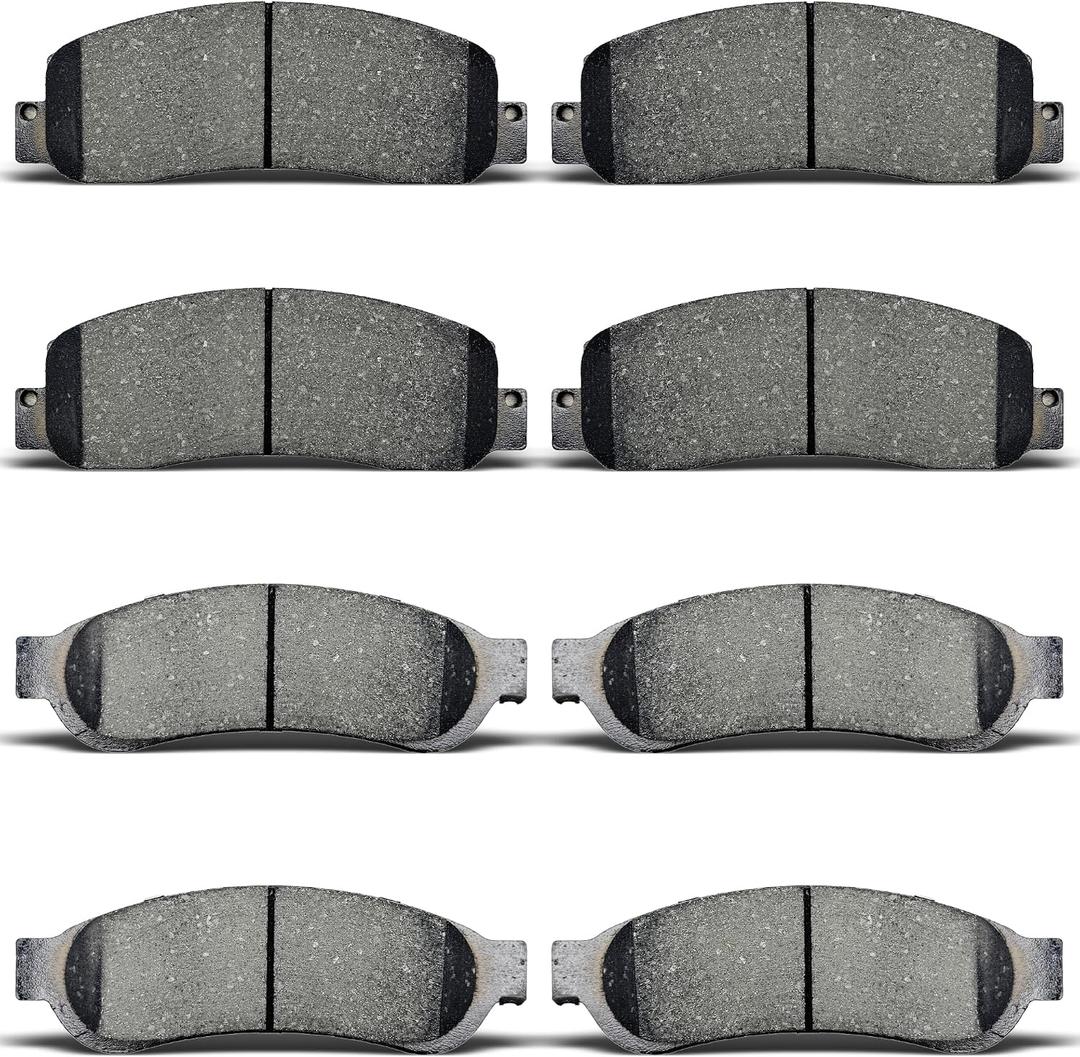 ALADICHE 8pcs front rear Brake Pads for FORD F-250 SUPER DUTY 2005-2012,for FORD F-350 SUPER DUTY 2005-2012 (D1069,D1067)