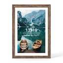 Hongkee 13x19 Picture Frame, Rustic Brown Wood Style, Wall Mounting