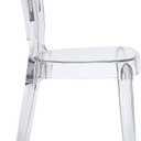 Modway Entreat Modern Acrylic Kitchen and Dining Room Chair in Clear - Fully Assembled, 18"lx20.5"wx34.5"h