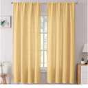 LAMIT 72 inch Linen Curtains for Bedroom, Grommet Thick Linen Textured Privacy Drapes Light Filtering Window Treatments Curtains for Living Room, Set of 2 Panels (52 x 72 Inch, Caramel Brown)