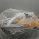 Sunnyray 4 Pcs Rice Storage Container 22 lb Airtight Flour Container with Wheels Measuring Cup Clear Pet Dog Cat Birds Food Bin Grain Cereal Organizer Box for Dry Baking Supplies(Yellow Lid)