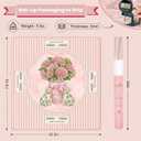 Pink Mahjong Mat with Rules, 31.5x31.5 Non-Slip Neoprene American Mahjong Table Mat, Floral Chinoiserie Hydrangea Design, 3mm Thick Waterproof Mahjong Accessories with Carrying Bag & Premium Gift Box