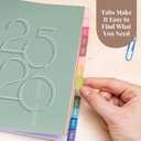 3 x Rileys Academic Planner 2025-2026, Daily, Weekly & Monthly Planner, July 2025 - June 2026, Student Notes Pages, Twin-Wire Binding, Weekly Agenda for School & Work (8 x 6-Inches, Green, Deco)