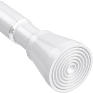 White Tension Curtain Rod for Windows 28 to 48 Inch,7/8"Small Shower Curtain Rod for Bathroom,Pressure Spring Tension Curtain Rod No Drilling for Closet Doorway Kitchen (White 1 Pack)