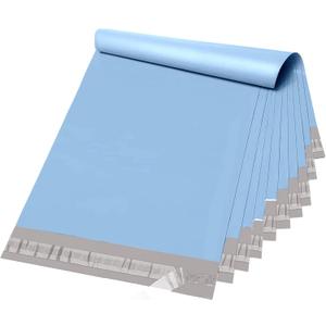 Metronic Poly Mailers 10x13 50 Pack, Shipping Bags for Small Business, Waterproof Weather Resistant & Tear Resistant Durable Self Seal Mailing Envelopes Packaging bags for Clothing, Haze Blue