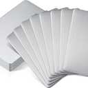 12 Pieces 304 Stainless Steel Metal Business Cards Blank Steel Laser Engraving Stainless Cards for House Office Customer DIY Gift Plate, 86 x 54 mm(0.4 mm)