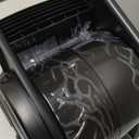 Lasko Portable Utility Fan, 12 289 CFM Pivoting High Velocity Air Mover Blower Fan, 3 Speeds, 2 Accessory Outlets 120V, Black, U12104