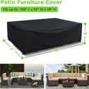 Patio Furniture Covers Waterproof, Heavy Duty 600D Outdoor Furniture Covers for Outside Sectional Sofa Set,Tear Resistance and Anti-UV, Black,108"L x 82"W x 28"H