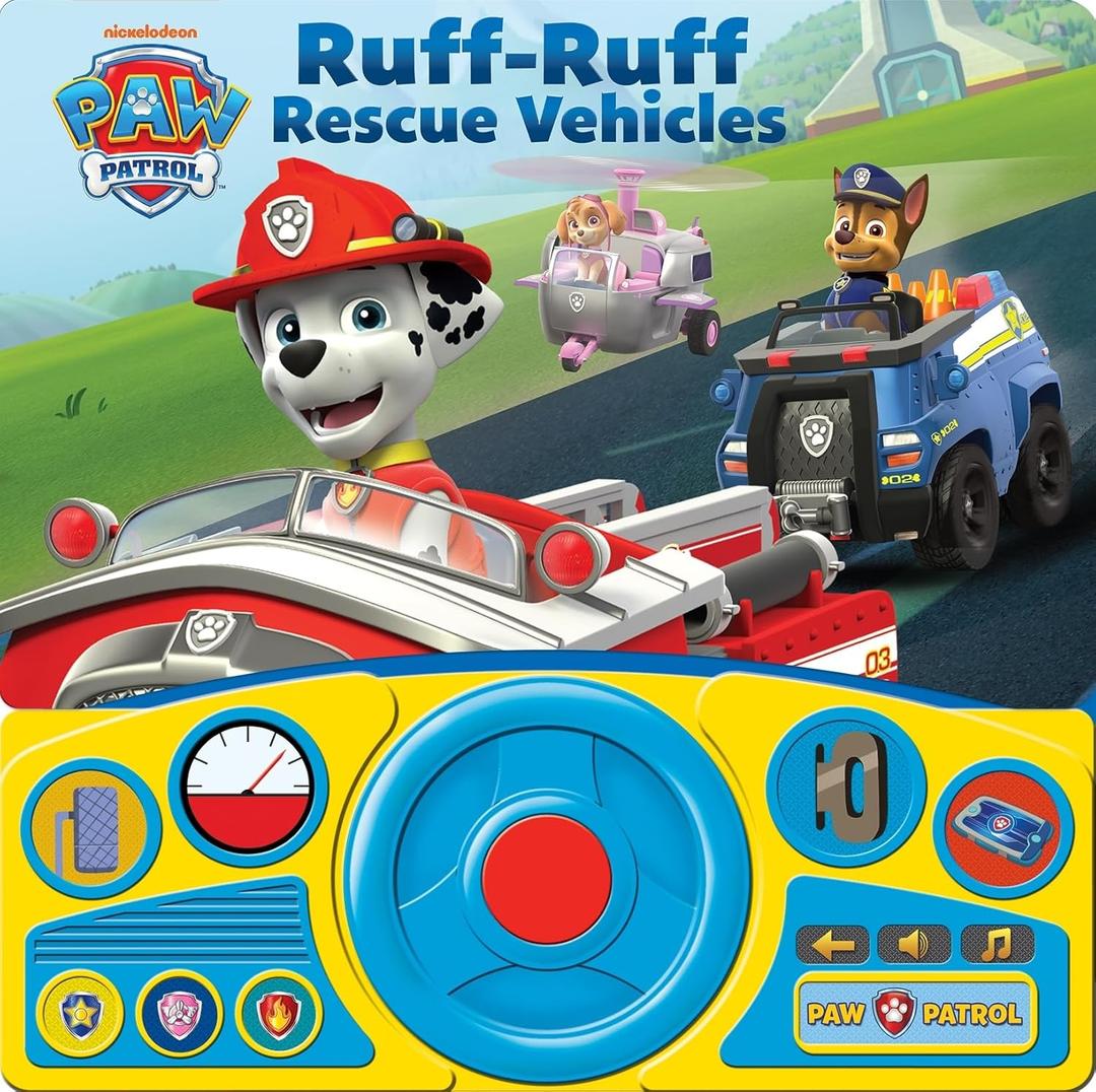Steering Wheel Book: PAW Patrol Ruff-Ruff Rescue Vehicles (Play-A-Sound)