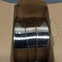 E-far 8 Inch Cake Pan Set of 3, Stainless Steel Round Layer Cake Baking Pans, Non-Toxic & Healthy, Mirror Finish & Dishwasher Safe