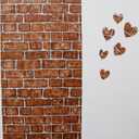 Coavas Brick Wallpaper Peel and Stick Red Faux Brick Contact Paper 17.7x196.9 Inches Removable Wall Paper Adhesive Renter Friendly Bathroom Farmhouse Kitchen Backsplash