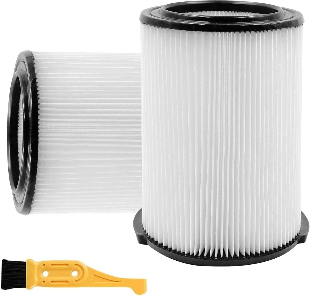 2-Pack VF4000 Replacement Filter for Ridgid 72947 Standard Wet dry Vac 5 to 20 Gallon 6-9 Gal Husky Vacuum Compatible WD5500 WD0671 RV2400A RV2600B Vac