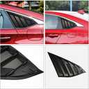 Rear Side Window Louvers Compatible for Honda Accord 2022 2021 2020 2019 2018 Accesories Sport Style Air Vent Cover (Matte Black)