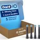 Oral-B iO Ultimate Clean Replacement Brush Heads, 5 Count, 4 Ultimate Clean + 1 Gum & Sensitive Black