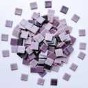 1.1LB 3/4 inch Square Glass Mosaic Tiles for Crafts, 180pcs Mosaic Tiles for Crafts Bulk, Purple Color Craft Glass Pieces