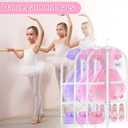 Garment Bags for Dance Costumes - 40 Inch Clear PVC with 5 Zipper Pockets (3 Pack, White) - Kids Dance Garment Bag for Dancers, Hanging Clothes Storage, Competitions & Travel (Clear White)